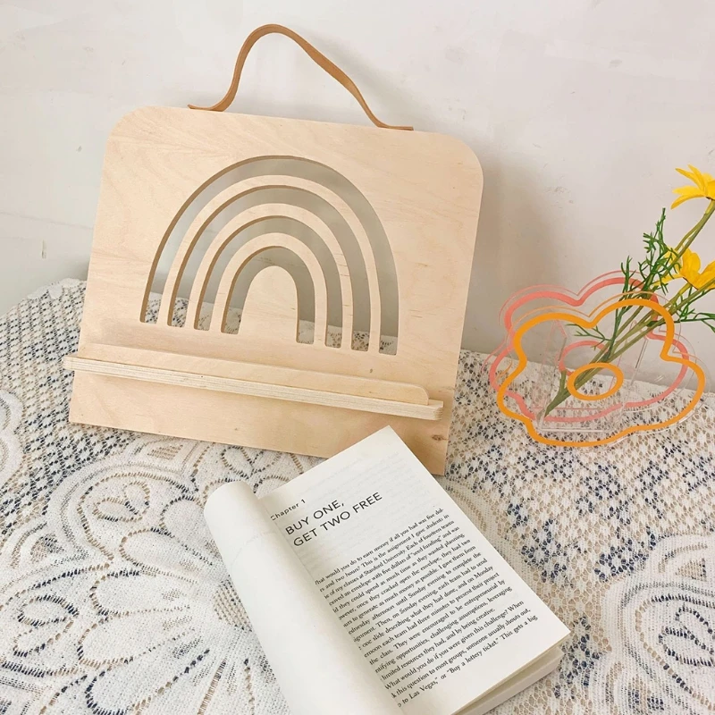 

Portable Reading Rest Tablet Book Holder Bookend Support Foldable Cookbook Stand Shelf