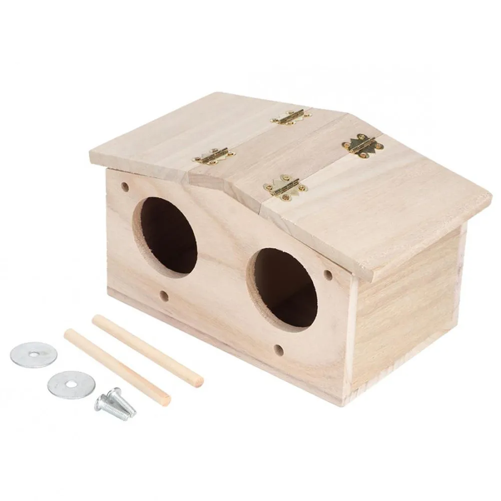 

Wooden Bird House 23x12.9x12.5cm Beautiful Texture Breeding Box Fitting