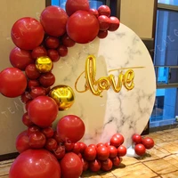 1set birthday party decoration balloon garland arch kit pomegranate red gold 4d foil globos wedding party decor baby shower