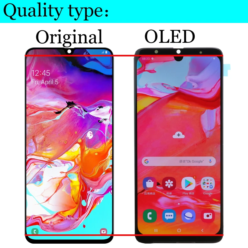 100% супер AMOLED 6 7 ''ЖК дисплей для samsung Galaxy A70 A705 A705F SM A705MN сенсорный экран