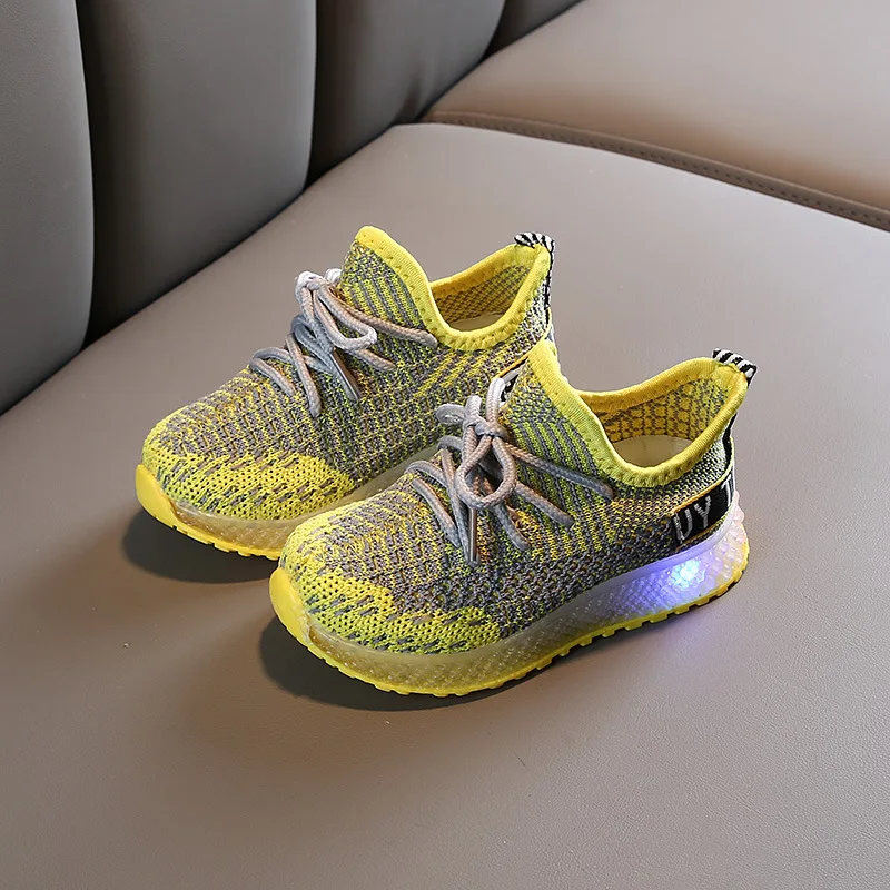 2020 дышащая обувь детская для маленьких девочек мальчиков светодиодный
