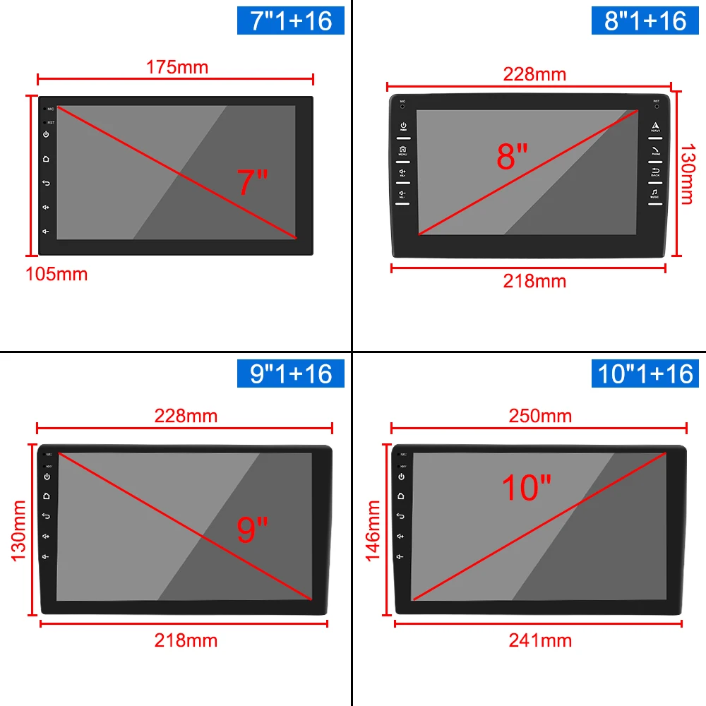 $52.48 2 Din Android 10.0 Car Radio Multimedia Video Player Universal 2DIN GPS Navigation 7 8 9 10 Inch HD Touch Screen Bluetooth WiFi