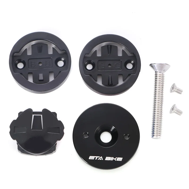 B style Black MTB дорожный велосипед велосипедный держатель компьютера стволовая верхняя крышка секундомер для велосипеда gps Спидометр кронштейн для Garmin Bryton Cateye Comp - Цвет: B style Black
