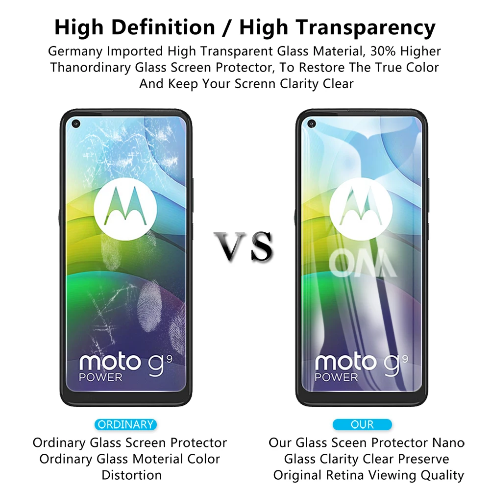 Tempered Glass For Motorola Moto G9 Power Glass Screen Protector Tempered Glass for Motorola Moto G9 Plus Protective Film