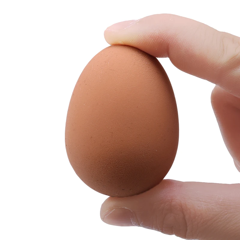 Fake Rubber Dummy Eggs Model Farm Chicken Nesting Hen Hatching Egg Children Early Education Montessori Toys