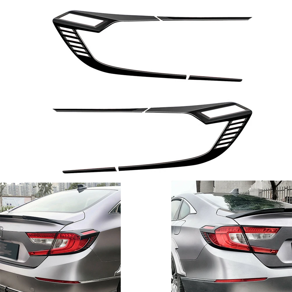 

Glossy Black ABS Car Rear Lamp Light Taillight Decoration Trim Cover For Honda Accord X 10th 2018 2019 LHD