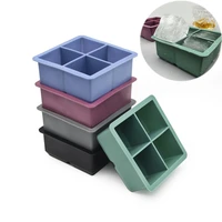 4 cell silicone ice cube mold ice cube maker tray whiskey ice ball maker kitchen gadgets and accessories ice mold kitchen tools
