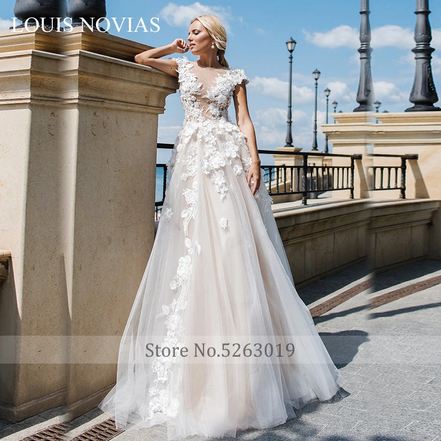 Бальное платье Louis Novias свадебное до пола свадебные платья легкое Аппликации
