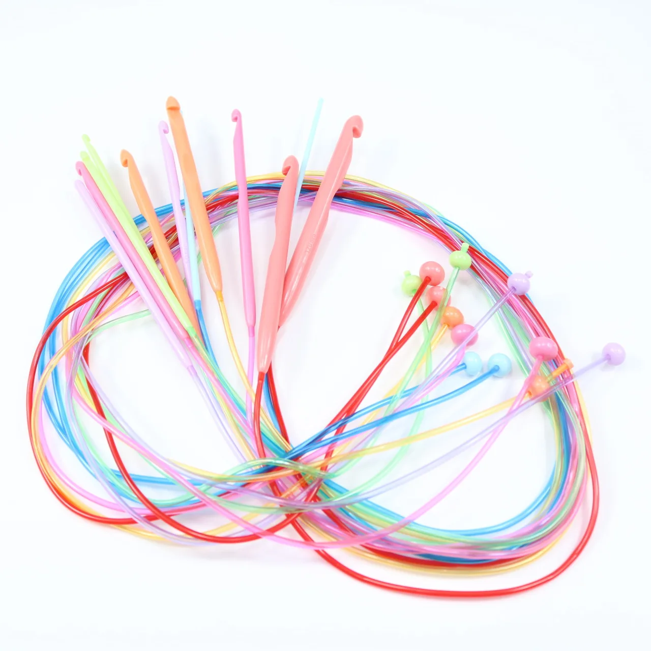 12 шт. в упаковке Пластик гибкий афганский тунисский ковер вязальные крючки Иглы