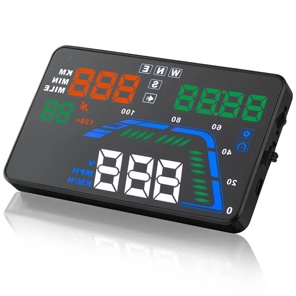 

Universal Q7 5.5 Inch Auto Car HUD GPS Head Up Display Speedometers Overspeed Warning Dashboard Windshield Projector New