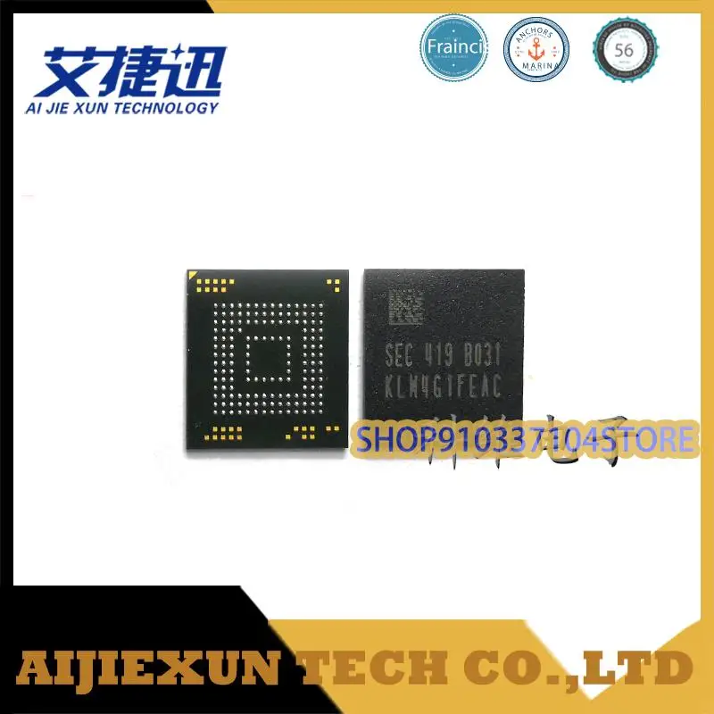 

2pcs/lot KLM4G1FEAC-B031 143pins 4G memory IC chips new and origianl