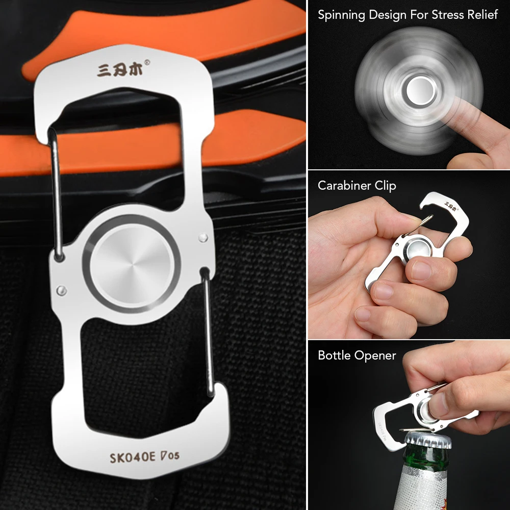 Многофункциональный Карабин брелок с шапочкой для снятия стресса подъемник