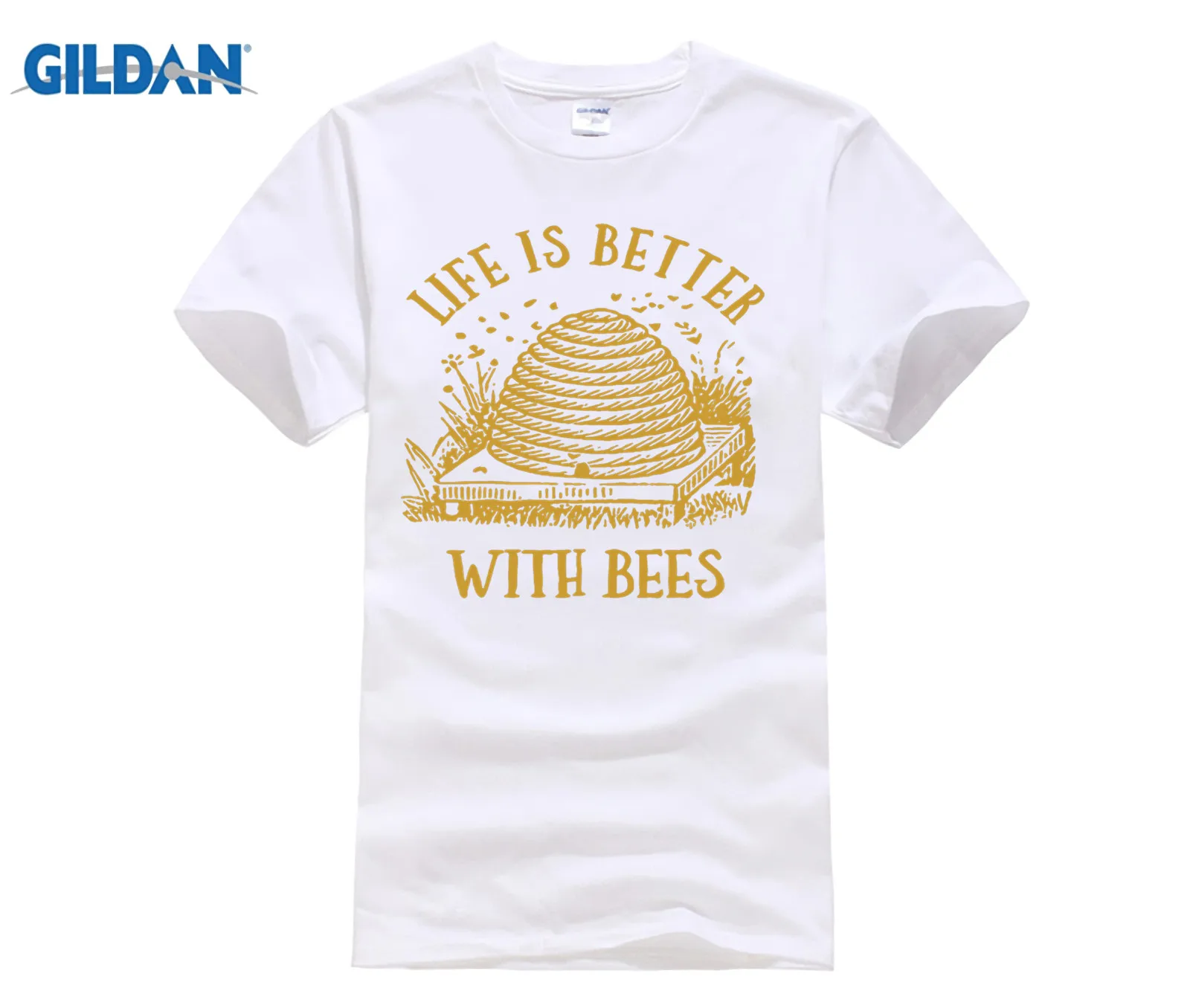 Горячие предложения чисто все ульи материя Пчеловодство Футболка Мужская 2017