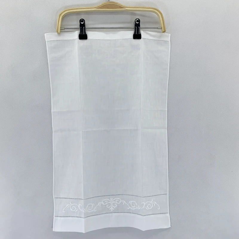 Носовой платок белое льняное чайное полотенце ткань для гостей ванной кухни с