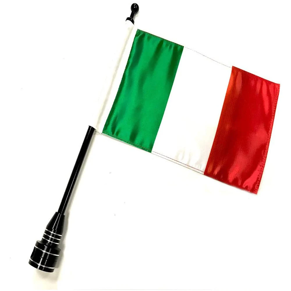 

Luggage Rack Vertical Rear Side Mount Flag Pole with American Flag For Harley Davidson Yamaha