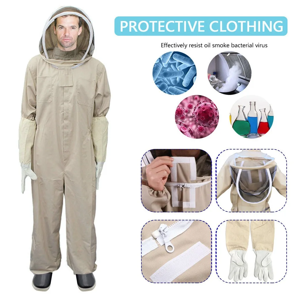 

Adult Unisex Reusable Protective Clothing Washable Anti-Dust Isolation Suit Uniforms Non-Porous Workplace Safety Coveralls A50