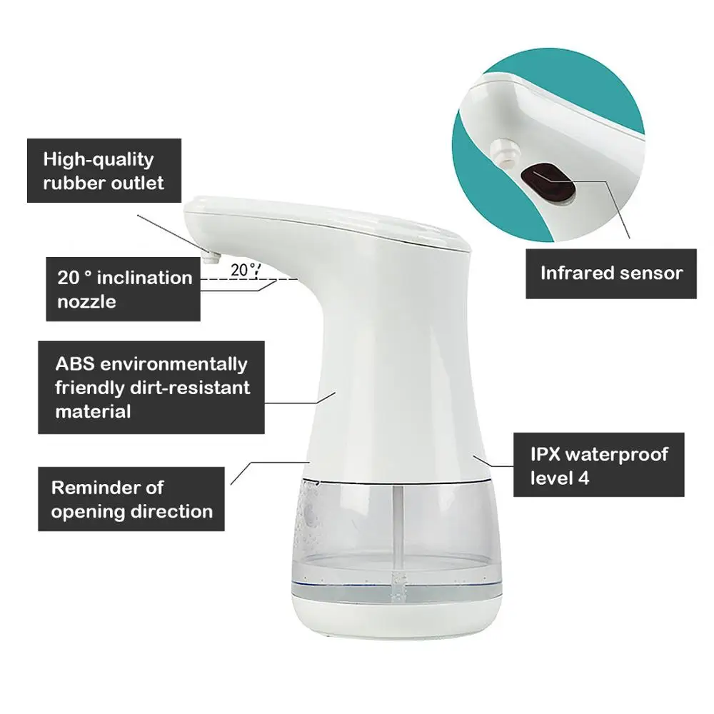 Бесконтактный индукционный спиртовой распылитель мыла в бутылках 360 мл |