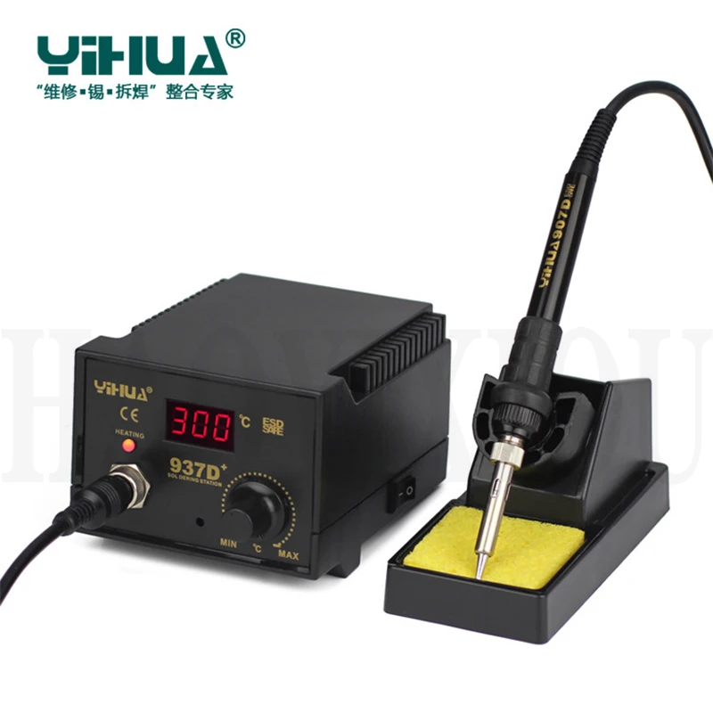 Высокое качество 110 В/220 В 45 Вт YIHUA 937D 936 + Антистатическая паяльная станция с