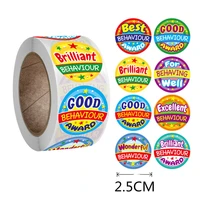 roll school childrens toys color round stickers reward incentive stickers 500pcsroll