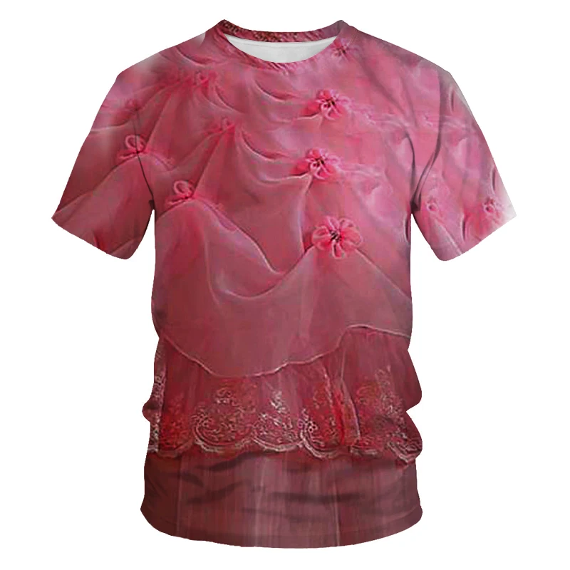 

Tongue lips painted men's and women's T-shirt O-neck personality creative short-sleeved simple oversized T-shirt 3D printing