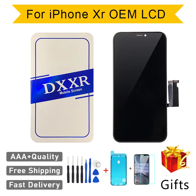 JFJVC OEM LCD AAA for iPhone XR Screen Touch Display Replacement Digitizer Assembly No Dead Pixel 6.1 Original Quality Pantalla