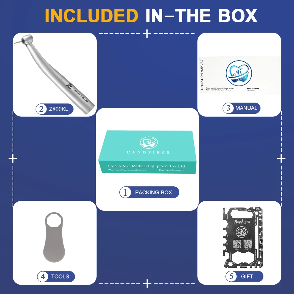 

Stainless steel mini head tooth fiber optic high speed turbine handpiece dental led quick instrument