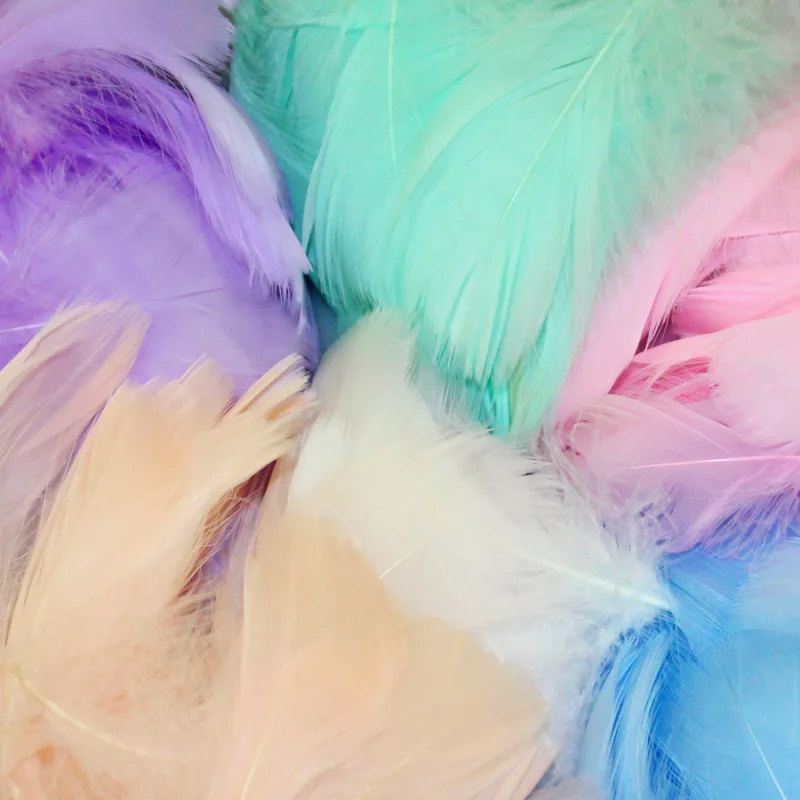 Перья оптом 100 шт. 4 8 см маленький лебедь шлейф Пушистые Красочные натуральные