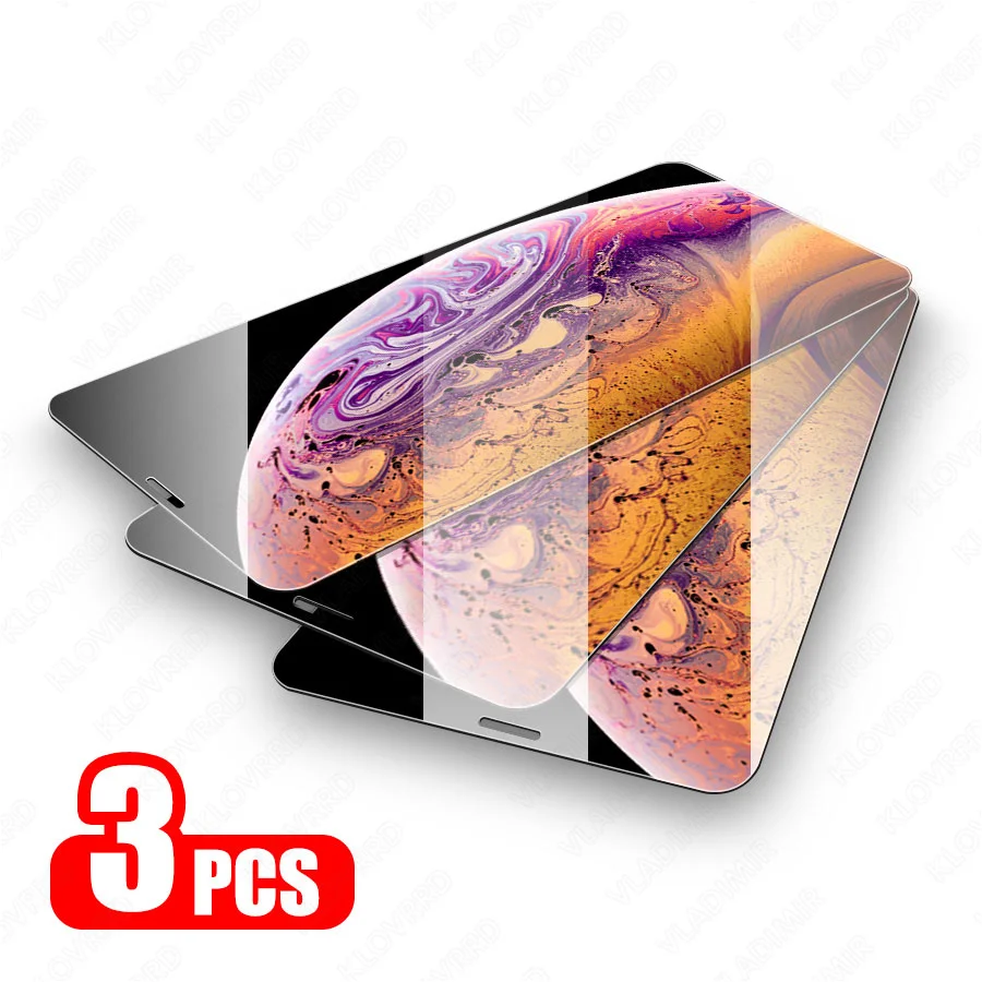 3 штуки для iPhone 6 6S 7 8 Plus 11 pro max закаленное стекло защиты экрана X XR XS Max защитная