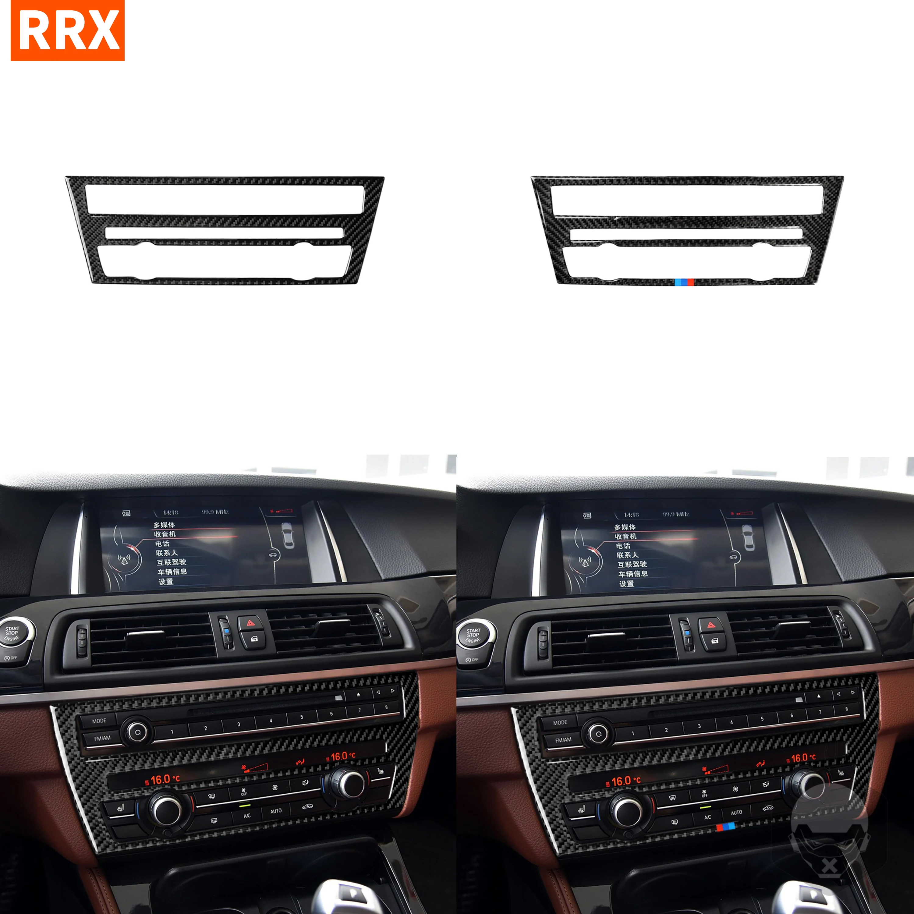 

For BMW F07 5 Series GT 535i 2010 2011 2012 2013 2014 2015 2016 Carbon Fiber Air Conditioning CD Control Panel Sticker Interiors