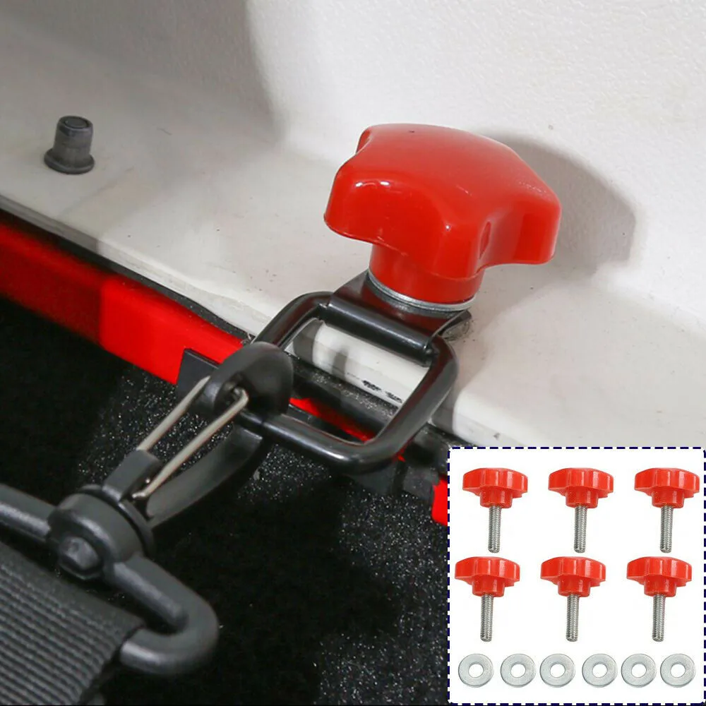 

Roof Screws Accessories Cover Shim Tool Red 1 Set 12pcs/Set ABS+Metal Car