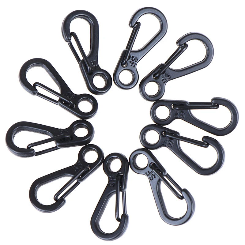 

10Pcs Mini Spring Backpack Clasps Climbing Carabiners Equipment Survival Snap Hook Keychainl Buckle 10 Pcs