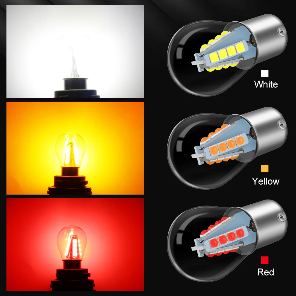 1 шт. 1156 BA15S P21W светодиодный ные лампы 1157 BAY15D ная лампа P21/5 Вт P21 5 R5W R10W