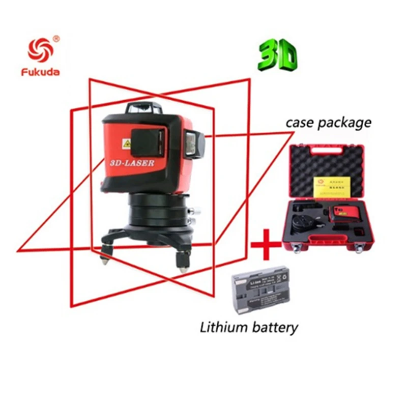 Лазерный уровень 12 линий самовыравнивающийся горизонтальный и