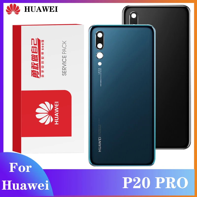 Оригинал для Huawei P20 Pro Задняя стеклянная крышка аккумулятора задняя дверь корпус