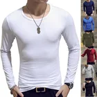 Мужская Повседневная футболка с длинным рукавом и принтом, Приталенная футболка с V-образным вырезом, летняя мужская одежда, футболка большого размера, 2022