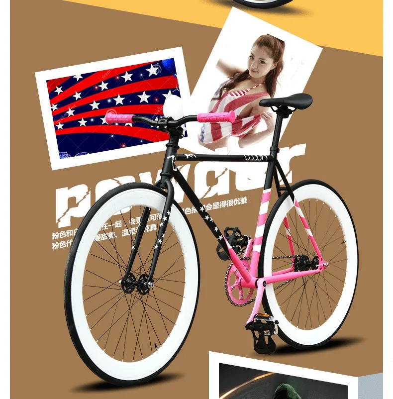 x-передний бренд fixie велосипед фиксированная передача 46 см 52 см DIY односкоростной Дорожный велосипед трек флаг bicicleta fixie велосипед