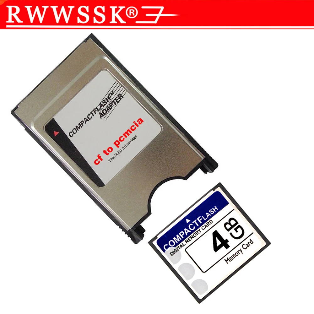 Карта памяти Compact Flash CF Card + адаптер PCMCIA 128 МБ 256 1 Гб 2 ГБ 4 8 16 32 64 карта для станков