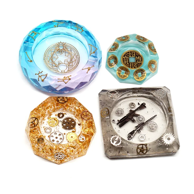 1 шт. пепельница для поделок сделай сам прозрачная УФ смола эпоксидная