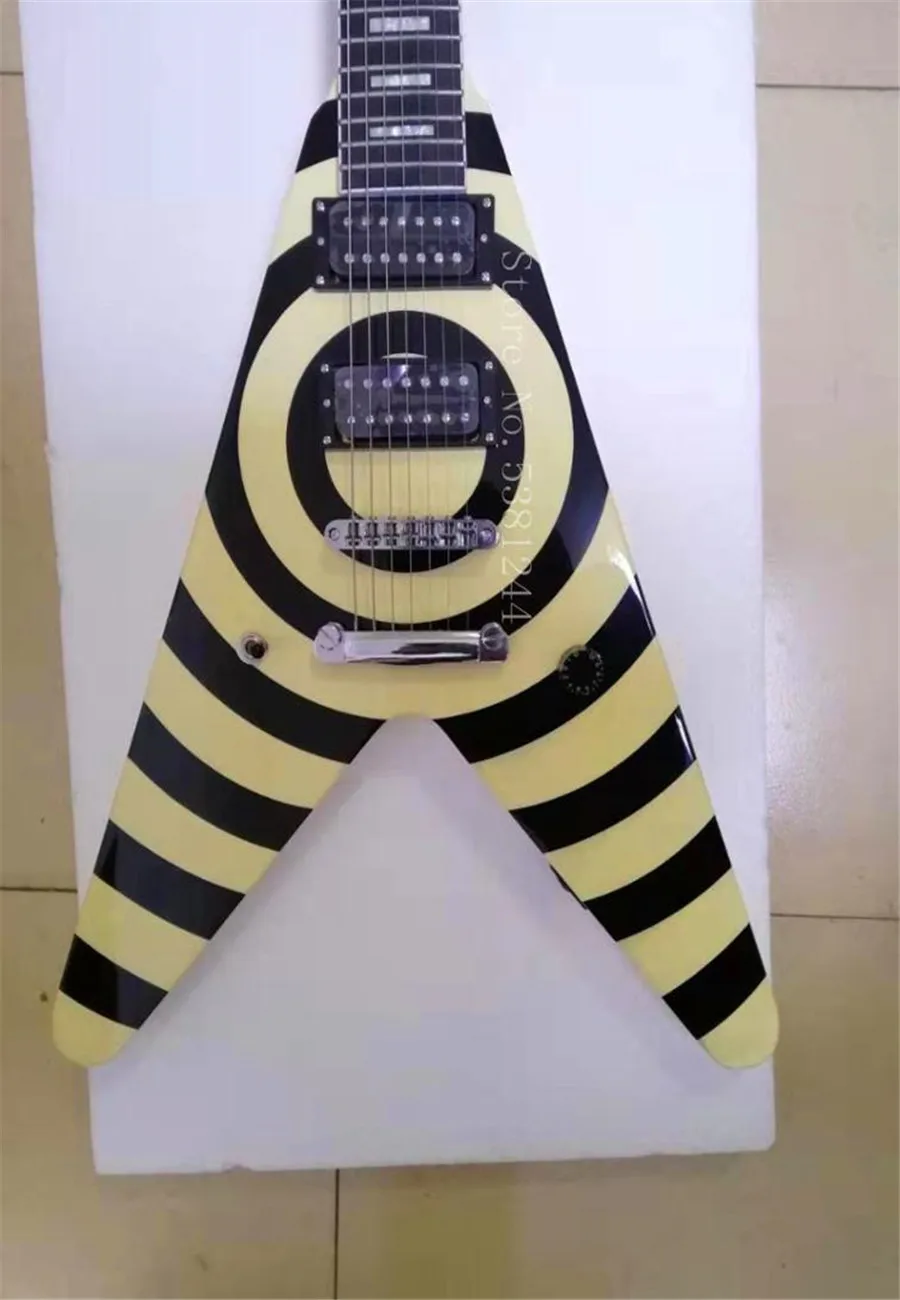 Бесплатная доставка flying V 7 струн электрогитары настраиваемый.|Гитары| |