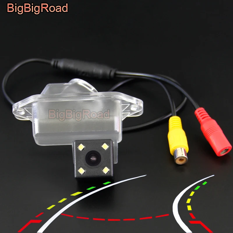 BigBigRoad For Mitsubishi Grandis MPV Evolution X Outlander Pajero IO Car Intelligent Dynamic Track Rear View Parking CCD Camera BigBigRoad For Mitsubishi Grandis MPV Evolution X Outlander Pajero IO Car Intelligent Dynamic Track Rear View Parking CCD Camera