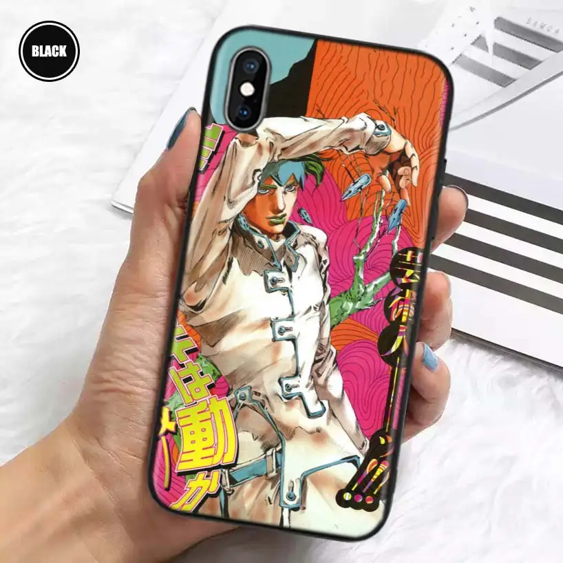 Силиконовый чехол Rohan Kishibe Jojo для iPhone 11 Pro Max 12 Mini 13 X XS XR 7 8 6 6S Plus 5 SE | Мобильные