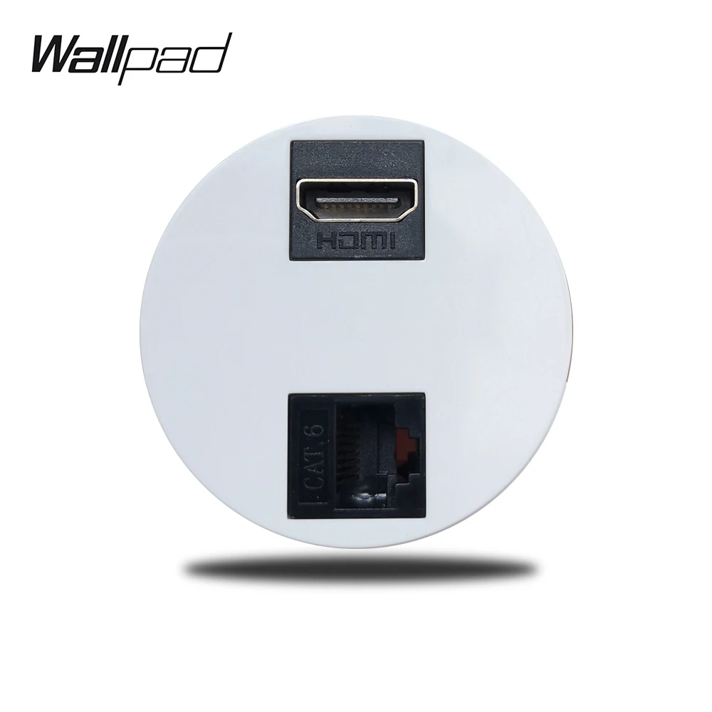 

Wallpad L6 HDMI с RJ45 розетка черная белая серая золотая