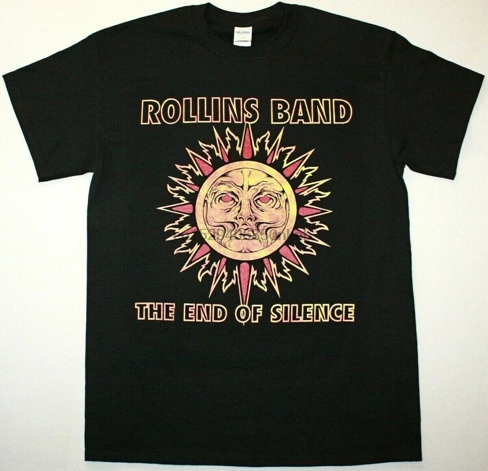 Новая Черная футболка ROLLINS BAND THE END OF тишина альтернативный металлический шлем |