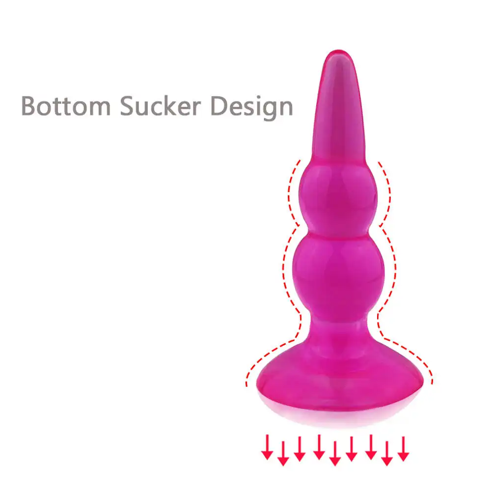 Силиконовая Анальная пробка Желейная фаллоимитатор массажер простаты точки G