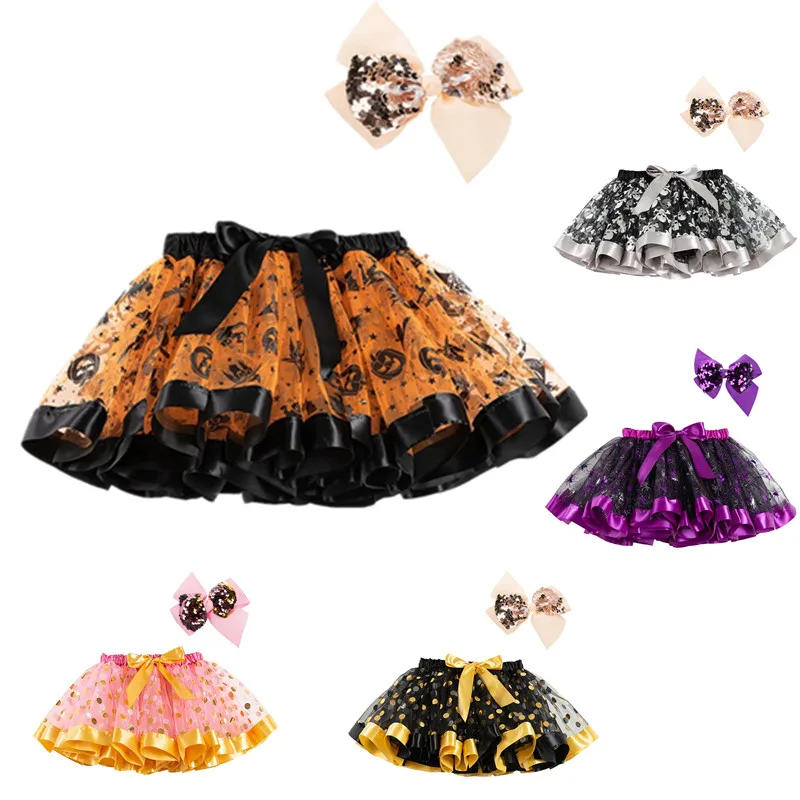 2019 г. Юбка пачка юбки для маленьких девочек костюм на Хэллоуин мини юбка