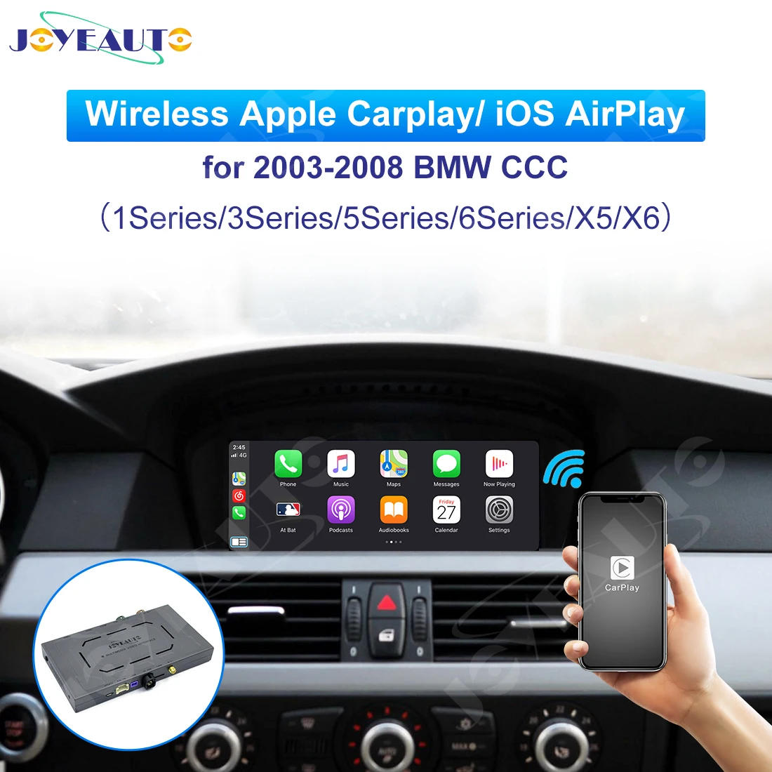 Joyeauto беспроводной Apple Carplay для BMW 1 3 5 6 серии X5 X6 2003 2008 CCC автомобильные детали Android