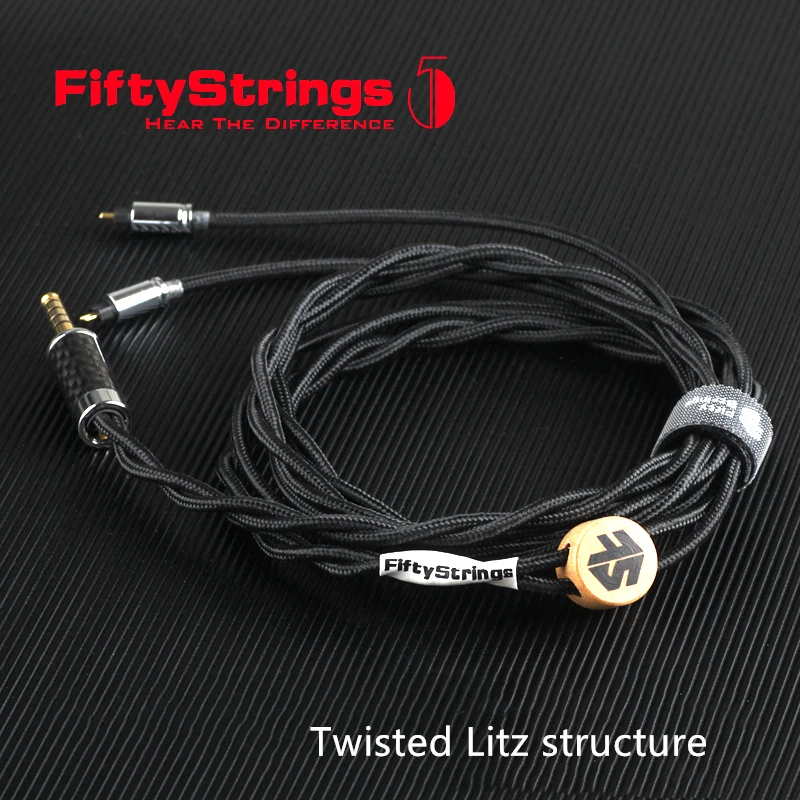 Черная Серия fiftystring 1960s 24awg Occ медный посеребренный с обновленным кабелем litz 0 78 mmcx