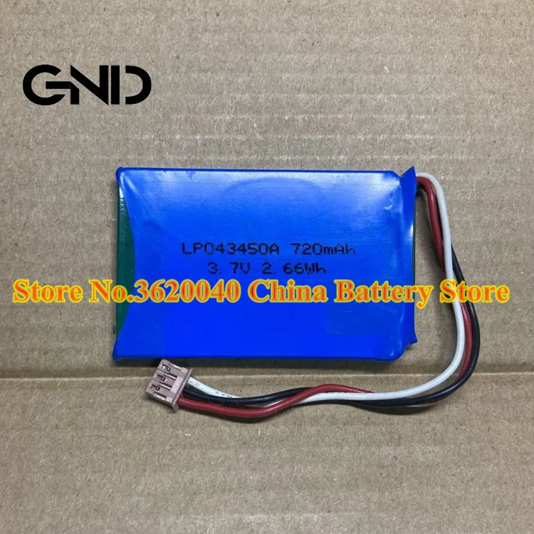 GND 3 7 V 720mAh 2.66Wh LP043450A Сменный аккумулятор для высококачественный перезаряжаемый