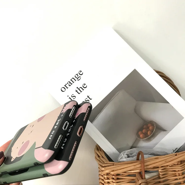 Kawaii милый чехол для телефона с надписью Not Fat Eating Girl iPhone 7 Puls 6 6S 8 X XS Модный мягкий