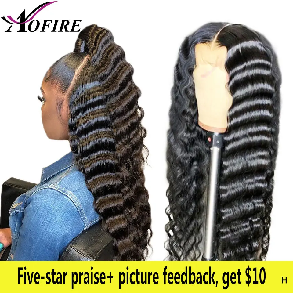 Прозрачная глубокая волна 360 передний парик на сетке Детские волосы 13x6 передние